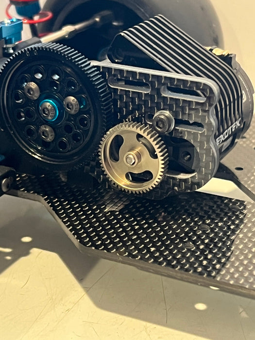 TP3D CUSTOM WORKS CW Extended Carbon Fiber Motor Plate for Transmission Cars 4mm