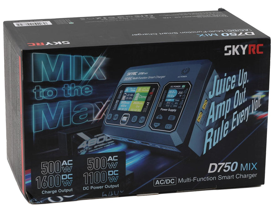 SkyRC SKY-100201 D750 Mix Dual Lipo/LiHV Battery Charger & Built in Power Supply 8S 32A AC 500W / DC 1600W