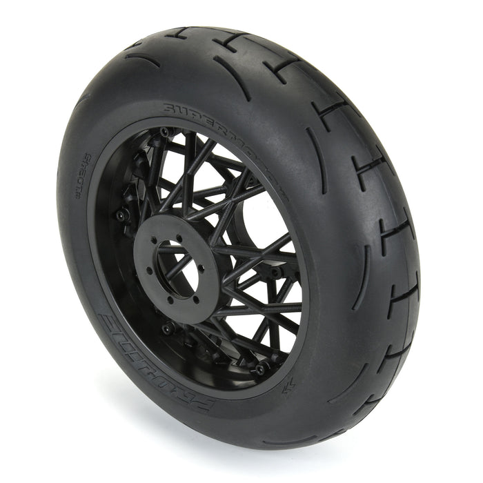 Pro-Line PRO1024510 1/4 Supermoto 2.0 S3 Rear Tire MTD Black Supermoto Wheel: MX/SM PROMOTO-MX PM-MX