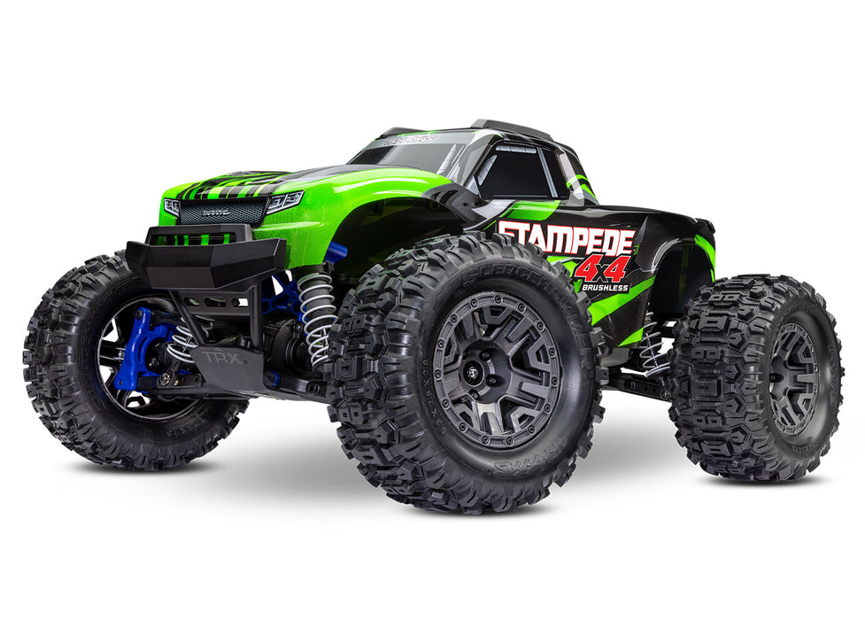 Traxxas TRA67154-4-GRN Stampede 4X4 BL-2s: GREEN 1/10 Scale 4WD Monster Truck