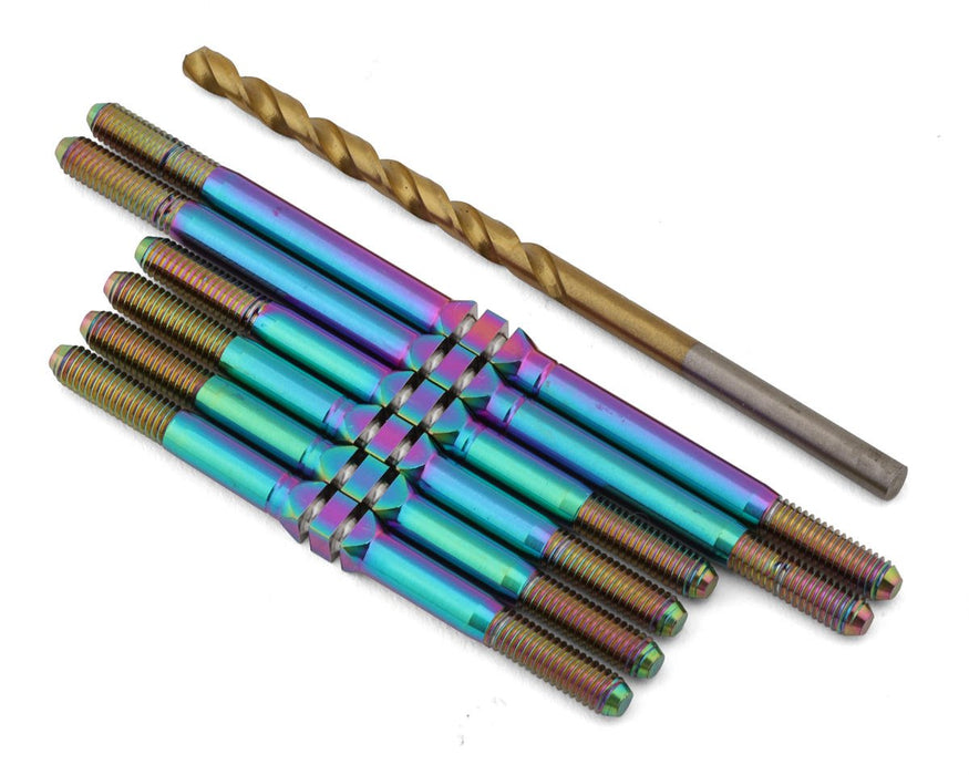 J&T Bearing Co. JTB-JT10900 Tekno ET 410.2 Titanium "Milled'' XD Turnbuckles (Oil Slick)