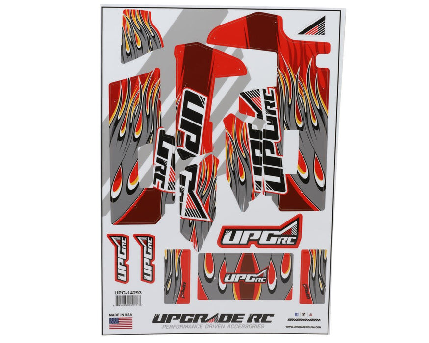 UpGrade RC UPG-14293 "Flame" Graphic Set for Losi® 22S™ Sprint Car (Red)