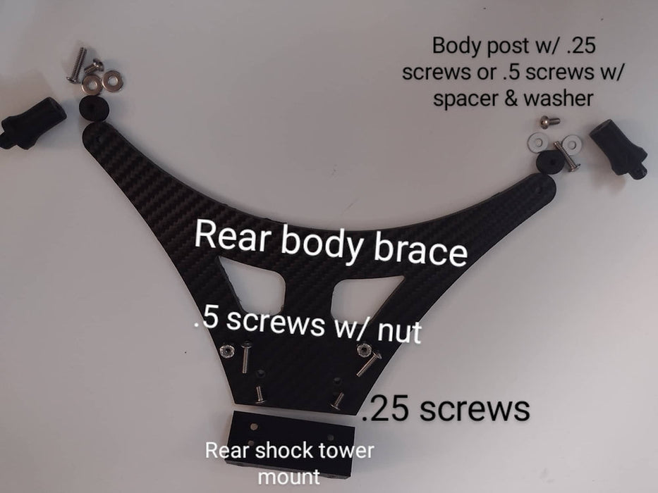 Shark RC SHK-SLHMNT Slash Street Stock / Late Model Body Mounting Kit Bumper Braces Post