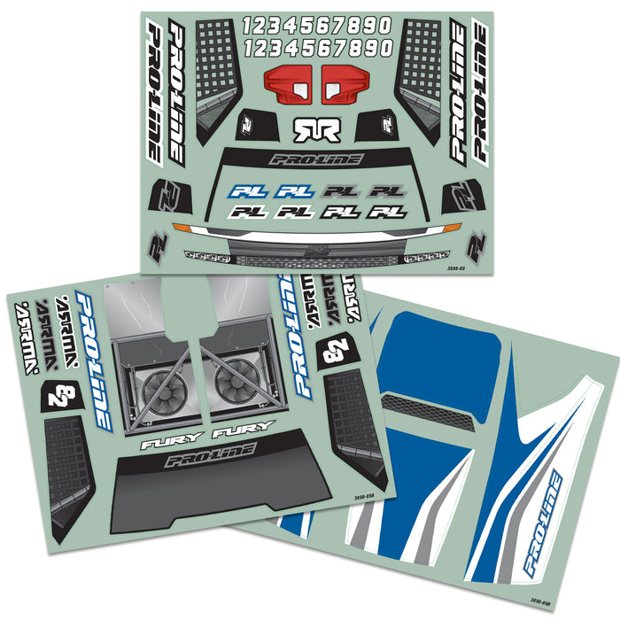 Pro-Line PRO369817 1/10 Pre-Cut Sector Chevy CLEAR Body: Fury