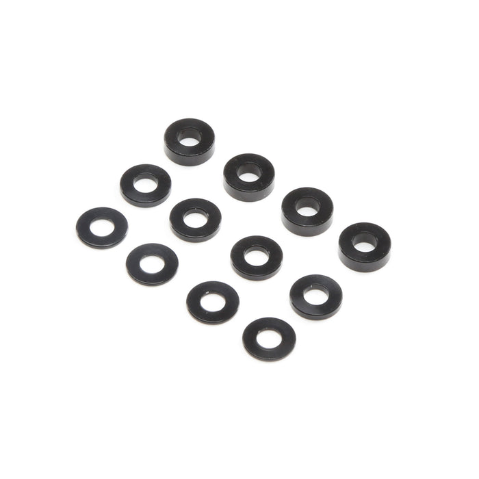 TLR LOSI TLR336007 M3 x 6.5mm Aluminum Washer Set, Black (4ea)