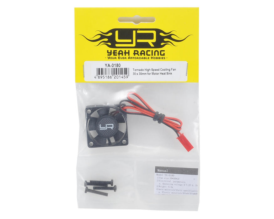 Yeah Racing YEA-YA-0180 30x30x10mm Tornado High Speed Fan (Black)