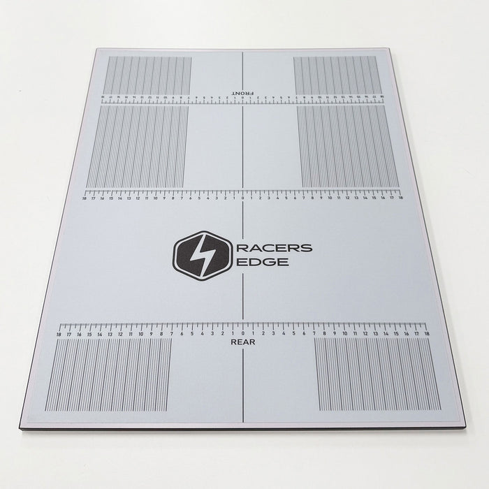 Racers Edge RCEPRO2700 Pit Set Up Board for 1/10, 1/8 Buggy & On Road Car, 400x480mm, Extra Lighweight with Plastic Decal