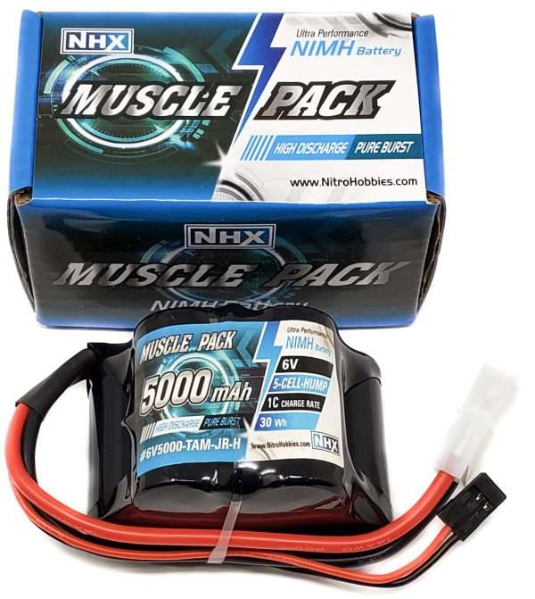Rovan NHX6V5000-TAM-JR-H Baja 5B HPI NHX Muscle Pack 6V 5000mAh 5-Cell NiMH Hump Battery w/ Tamiya-JR Connector 1/5 / 1/6