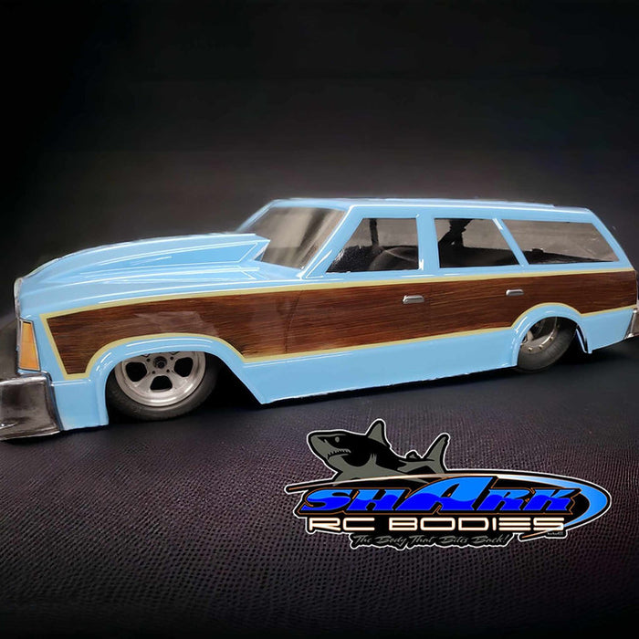 SHARK RC BODIES Drag'n Wag'n 1979 Malibu Wagon 1/10 CLEAR Drag Body