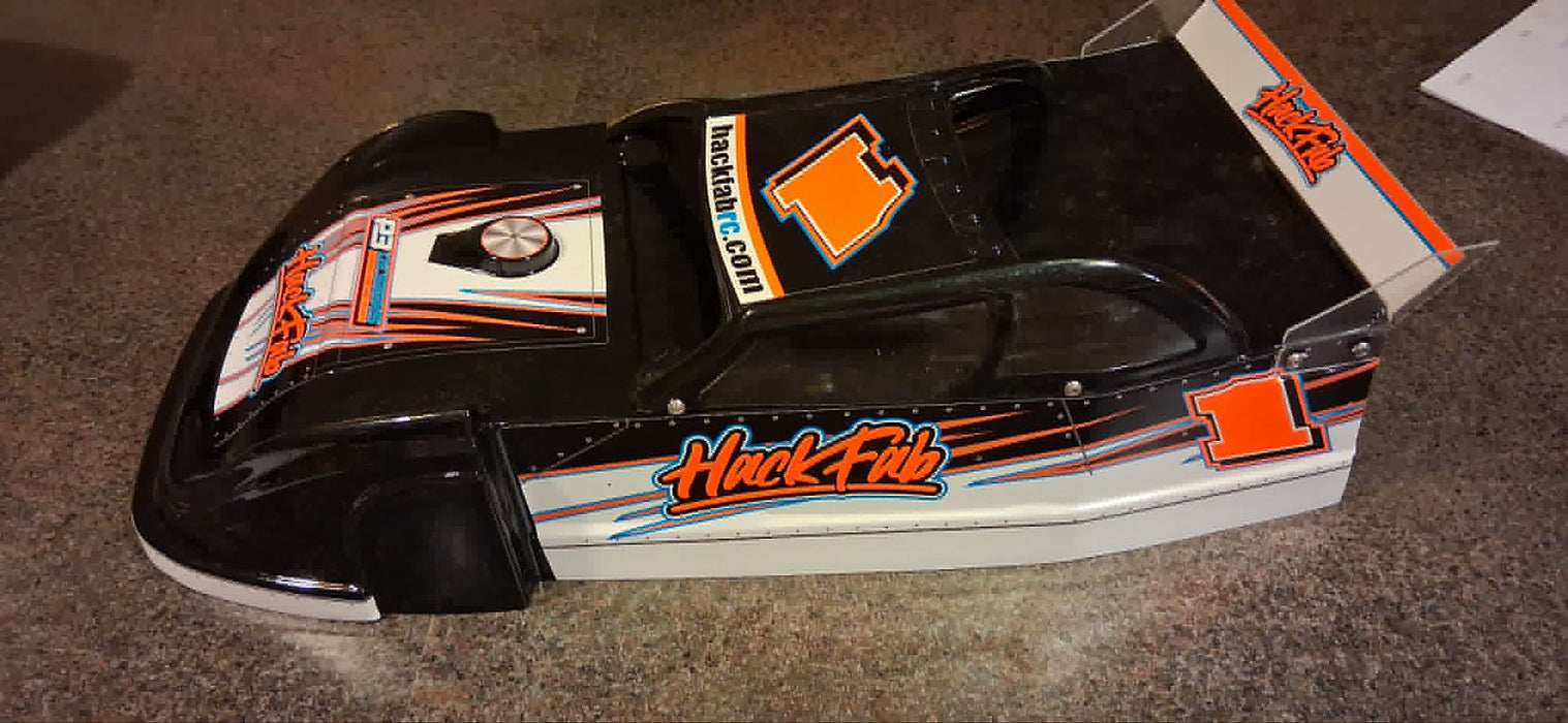 SHARK RC BODIES Slammer 1/12 Losi NASCAR Dirt Late Model CLEAR Body .030 ALM Grom