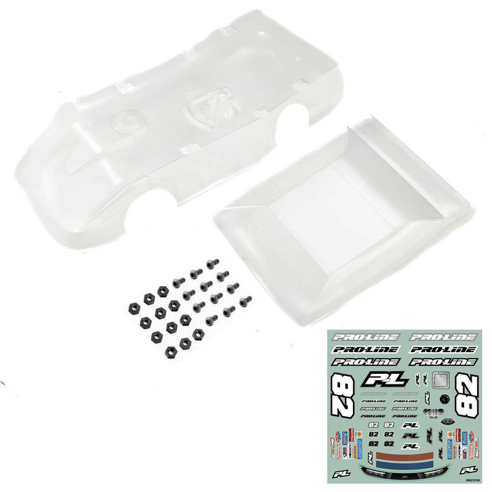 LOSI NASCAR 1/12 Pre-Cut Dirt Late Model Tombstone Clear Body GROM ALM PRO373717 Hi-Performance