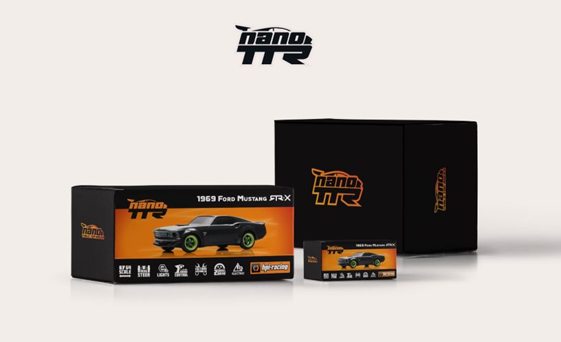 HPI HPI160980 nano-TTR 1969 Ford Mustang RTR-X