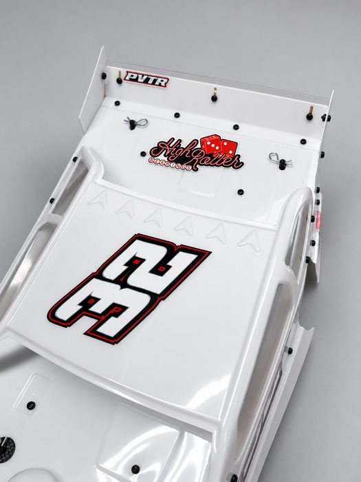 TP3D APEX 1/10 Late Model Complete LM Body with Braces Kit and Adjustable Spoiler .030" Thickness