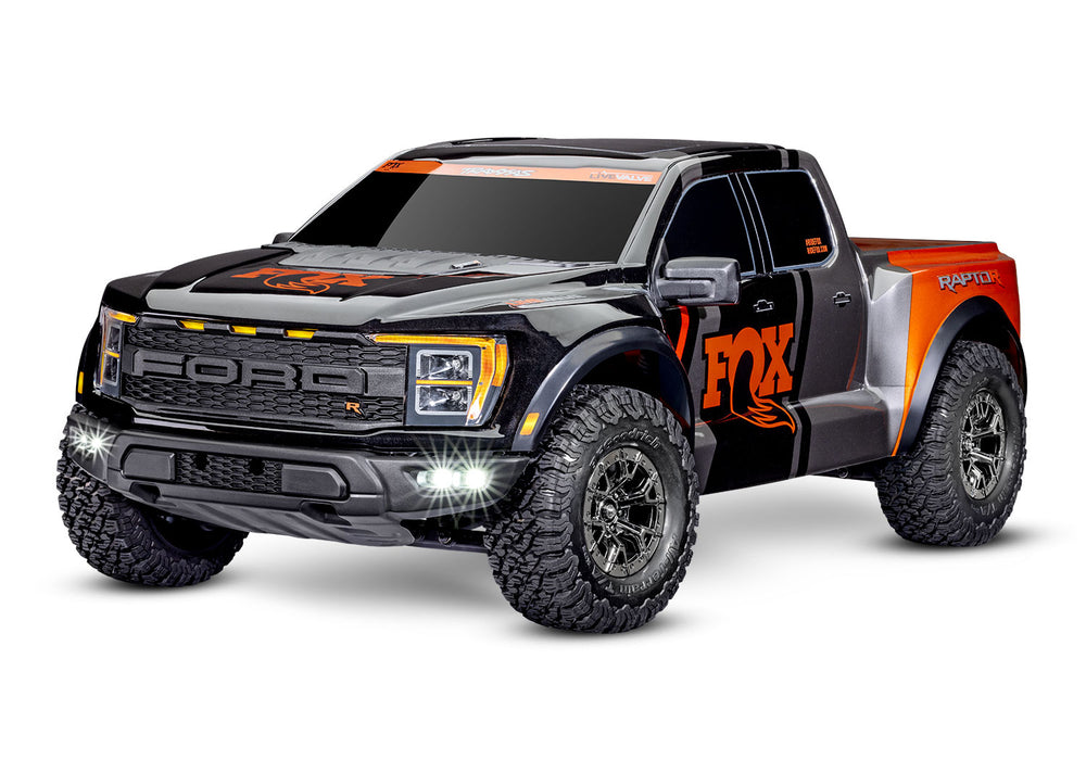 Traxxas TRA101177-4-FOX1 Ford Raptor R 4X4 Ultimate 1/10 Scale 4X4 Brushless Replica Truck BLACK / Orange