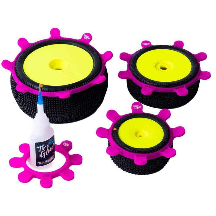 RC-Project RCPJ-A024-P 1/8 & 1/10 Tire Gluing Rubber Bands (Pink)