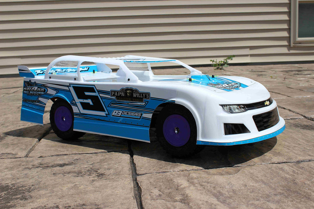 SHARK RC BODIES Code Red 1/10 Short Course OutLaw Street Stock CLEAR Body Chevy Camaro Grill .060 Slash