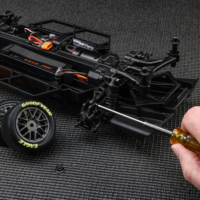 LOSI 1/12 NASCAR RC Race Car RCR Dale Earnhardt 3 GM Goodwrench Chevrolet ZL1 2S AWD RTR Brushed On-Road (Battery & Charger Included), Black LOSF1122503