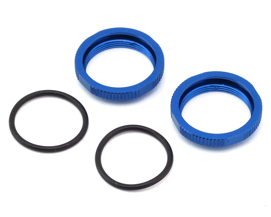 Tekno RC TKR6013BL Aluminum Shock Adjustment Nut Set (BLUE) (2)