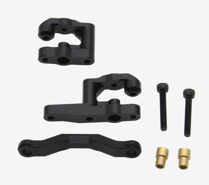 Powerhobby PHB6566BLACK Aluminum Steering Set Black for Arrma GROM / Losi Nascar