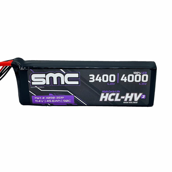 SMC 4090-3S1P HCL-HV2 Flight EC3 11.4V 3S 4000mAh 90C LiHv High Voltage Lipo Battery Softcase