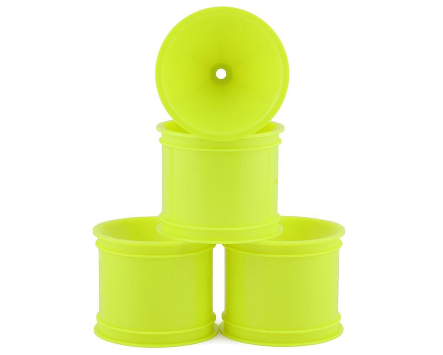 JConcepts JCO3419Y 2.2" Pin Rear Mono Stadium Truck Wheels (4) (Yellow) (RC10T/T2/T3/GT)