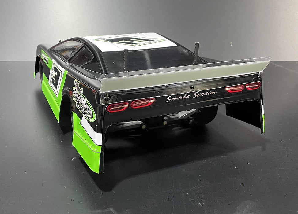 SHARK RC BODIES Smoke Screen Camaro 1/10 Buggy Street Stock CLEAR Body w/ Chili Bowl Approved Spoiler ZL1