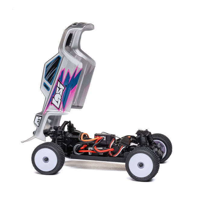 LOSI LOS-1392T2 1/28 Micro-T 2S 2WD RTR Stadium Truck (Battery & Charger Included), Silver TLR
