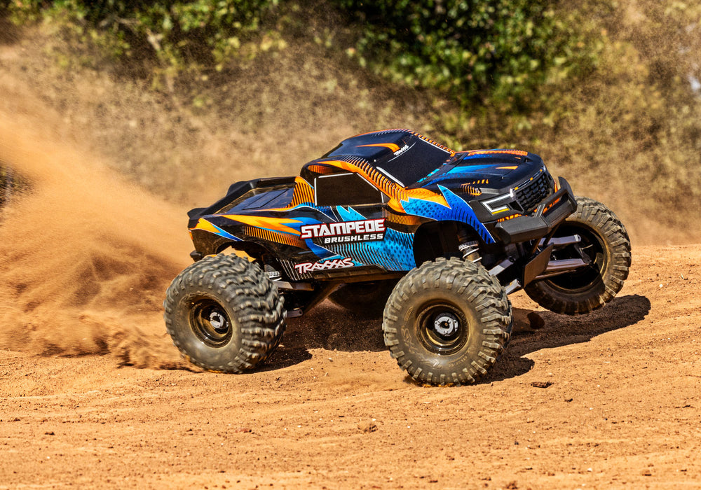 Traxxas Stampede 2WD VX3 Brushless Ed ORANGE 1/10 Scale Monster Truck 136454-4 50+ mph with 3s LiPo Battery & Charger NOT included