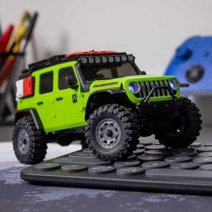 Axial AXI-2261T1 1/30 SCX30 Jeep Wrangler JLU 4X4 RTR Brushed Rock Crawler (Battery & Charger Included), Green
