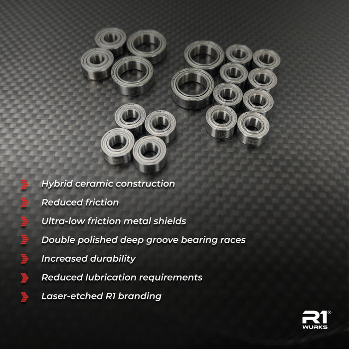 R1WURKS (B7 Series) Premium Hybrid Ceramic Bearing Set 18PCS R1-900040