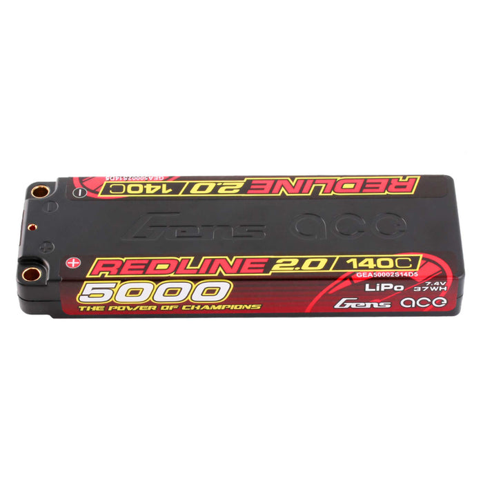 7.6V 5000mAh 2S 140C Hardcase LiHV Battery: 5mm Tubes