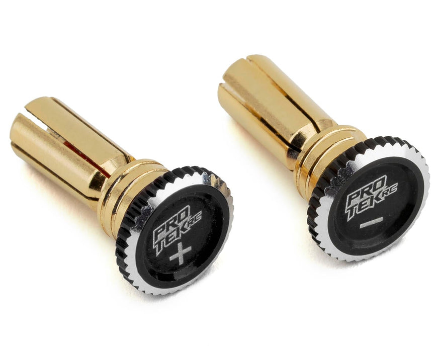 ProTek RC PTK-5080 Twist Lock Adjustable Bullet Plug Grips w/5mm Bullets (Black/Black)