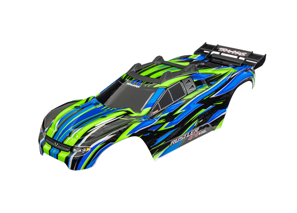 Traxxas TRA6785-GRN Rustler 4X4 VXL Green Clipless Body