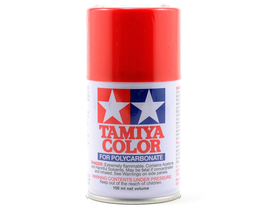 Tamiya TAM86034 PS-34 Bright Red Lexan Spray Paint (100ml)