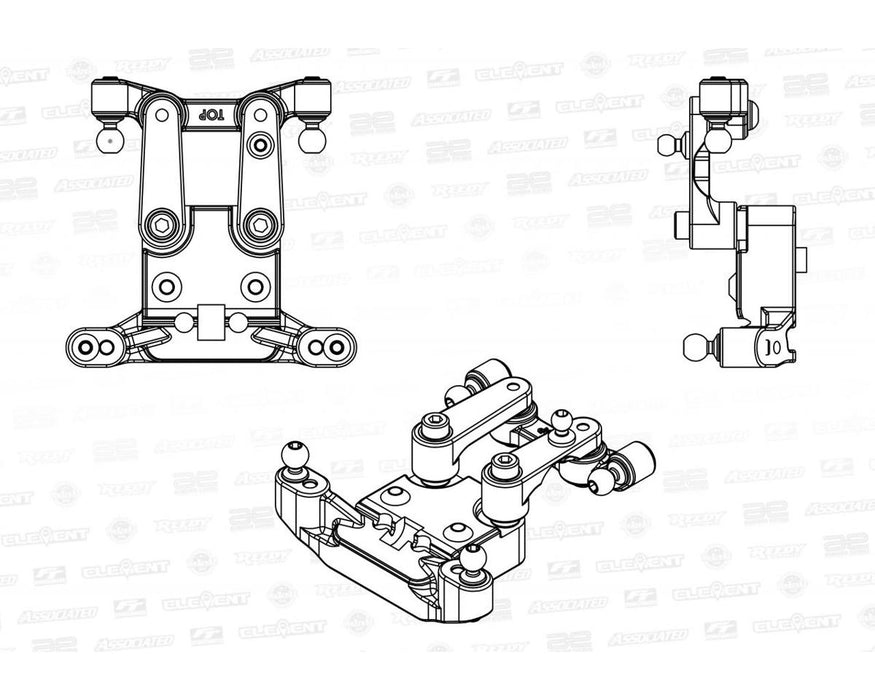 Team Associated ASC90053 1/10 2WD RC10B6 Builders Support Kit 2 B6 B6.1 B6.2 B6.3 B6.4