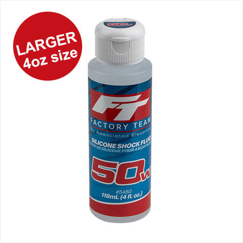 Team Associated ASC5480 FT Silicone Shock Fluid, 50wt (650 cSt), 4oz.