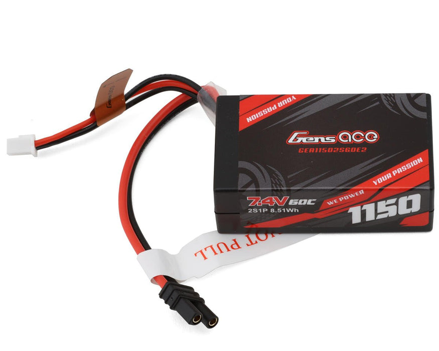 Gens Ace GEA11502S60E2 2S 60C Hardcase LiPo Battery Pack (7.4V/1150mAh) w/iEC2 Connector