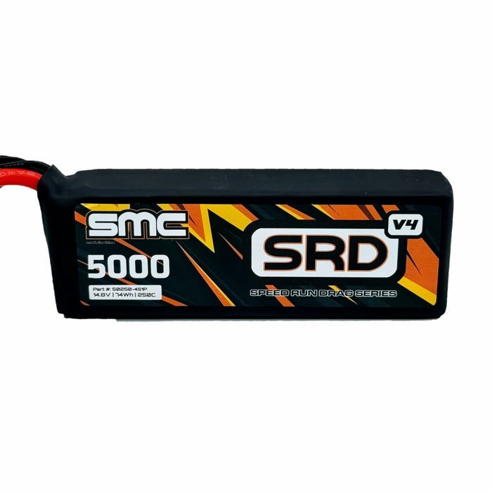 SMC 14.8V SRD-V4 5000mAh 4S 250C EC5 / IC5 Connector Drag LIPO BATTERY Racing Pack 50250-4S1PV4