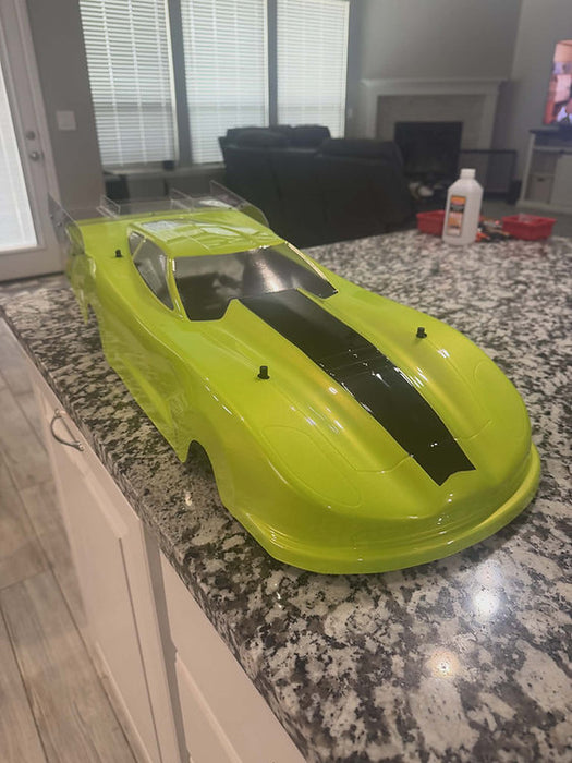SHARK RC BODIES BW2 Black Widow 2 CLEAR Drag Body .040 Street Eliminator Outlaw SCT