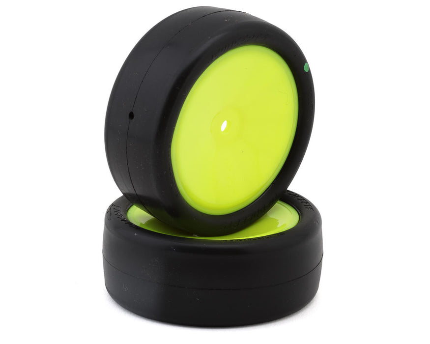 JConcepts JCO4119-2211 Smoothie 3 2.2" Pre-Mounted 2WD Front Buggy Tires (Yellow) (2) (Green) w/12mm Hex
