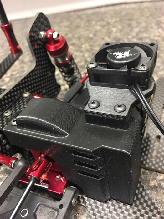 TP3D TP3-GF1 GFRP DD Havoc gear cover with attached fan mount