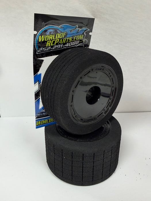 Precut BSR CW ORANGE Foam Tires, Grooved and Trued for Dirt Oval - 1 Front, 1 Rear