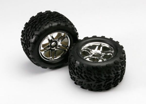 Traxxas TRA5174R Tires & wheels, assembled, glued (SS (Split Spoke)