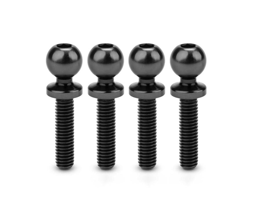 JConcepts JCO5135-2 5.5mm Revolved Titanium Ball Studs (Black) (4) (12mm)