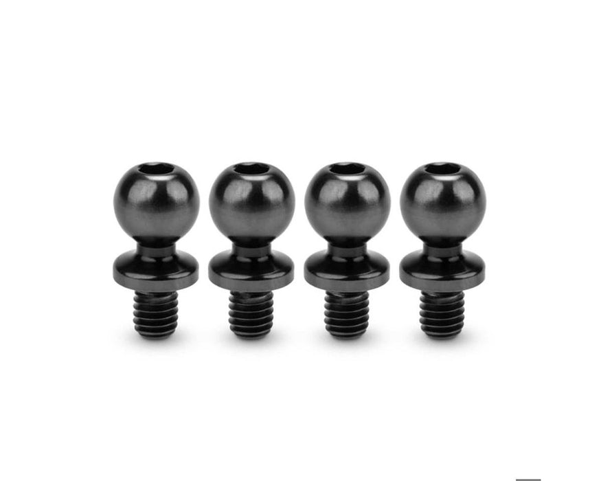 JConcepts JCO5140-2 5.5mm Revolved Titanium Ball Studs (Black) (4) (4mm)