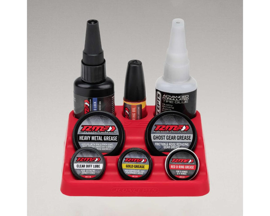 JConcepts JCO8154 RM2 Fluids & Grease Holding Station (Red)