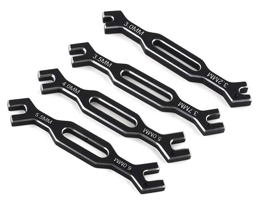 WORC RC Aluminum Turnbuckle Wrench Set (3, 3.2, 3.5, 3.7, 4, 5, 5.5 & 6mm) Black WRC-2034