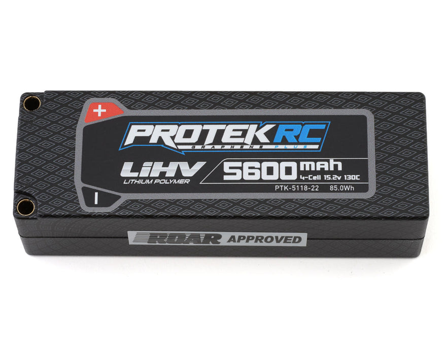 ProTek RC 4S 100C HV LCG LiPo Battery 15.2V 5600mAh 5mm Connector Low IR Silicon Graphene (ROAR Approved) PTK-5118-20