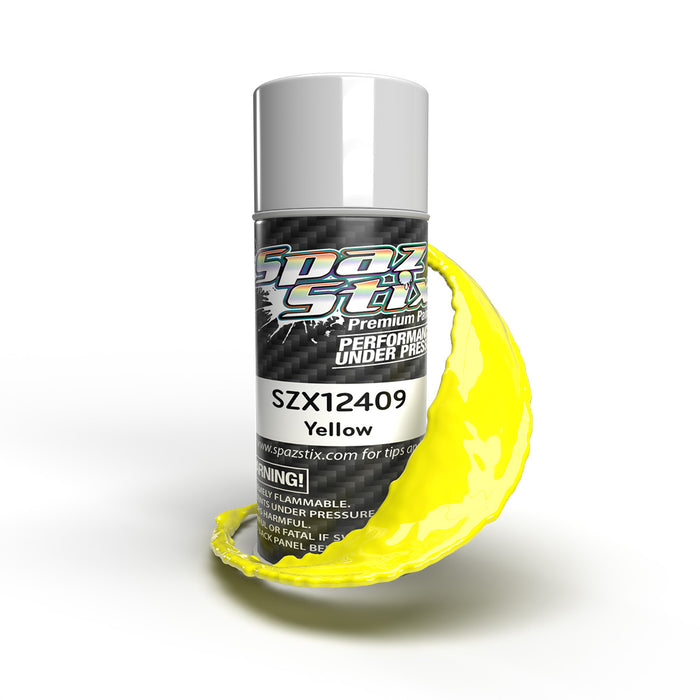 SPAZ STIX SZX12409 SOLID YELLOW AEROSOL Paint, 3.5oz Can