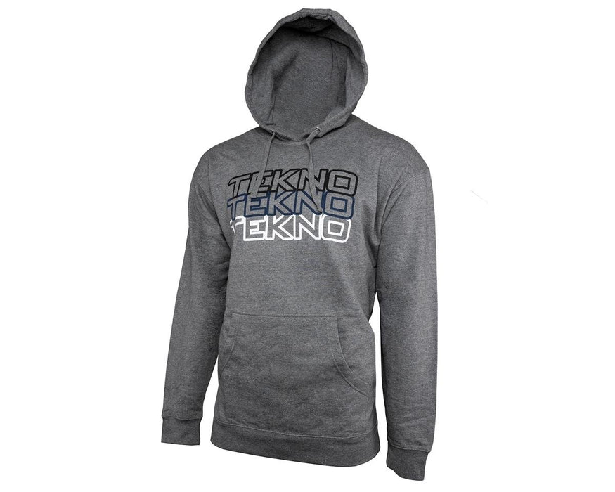 Tekno RC Pull Over Hoodie (stacked logo, gray) TKRHOODIE06L